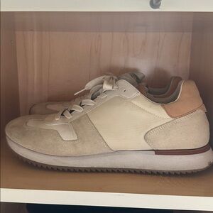 rag & bone suede runners in off white and tan - size 45